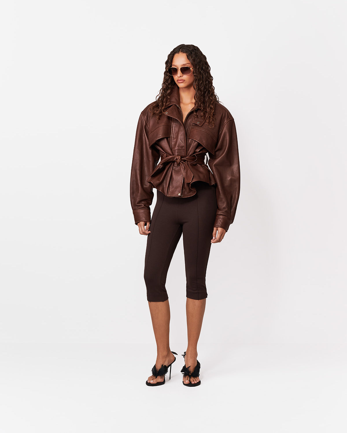 LEGGINSY ZIG DARK CHOCOLATE