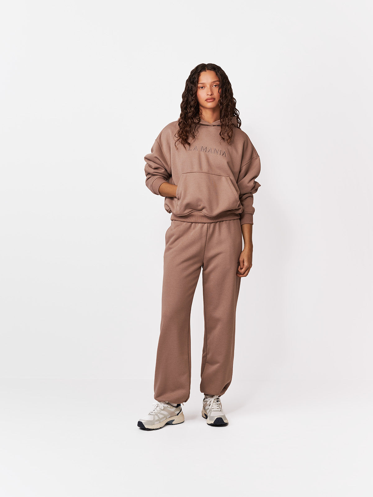 BLUZA Z KAPTUREM BROOK TAUPE