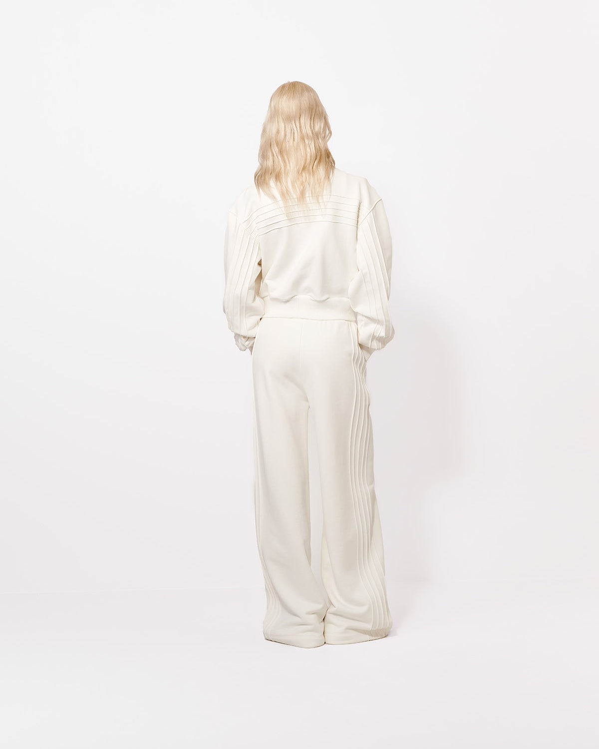 SPODNIE DRESOWE TUCK OFF-WHITE