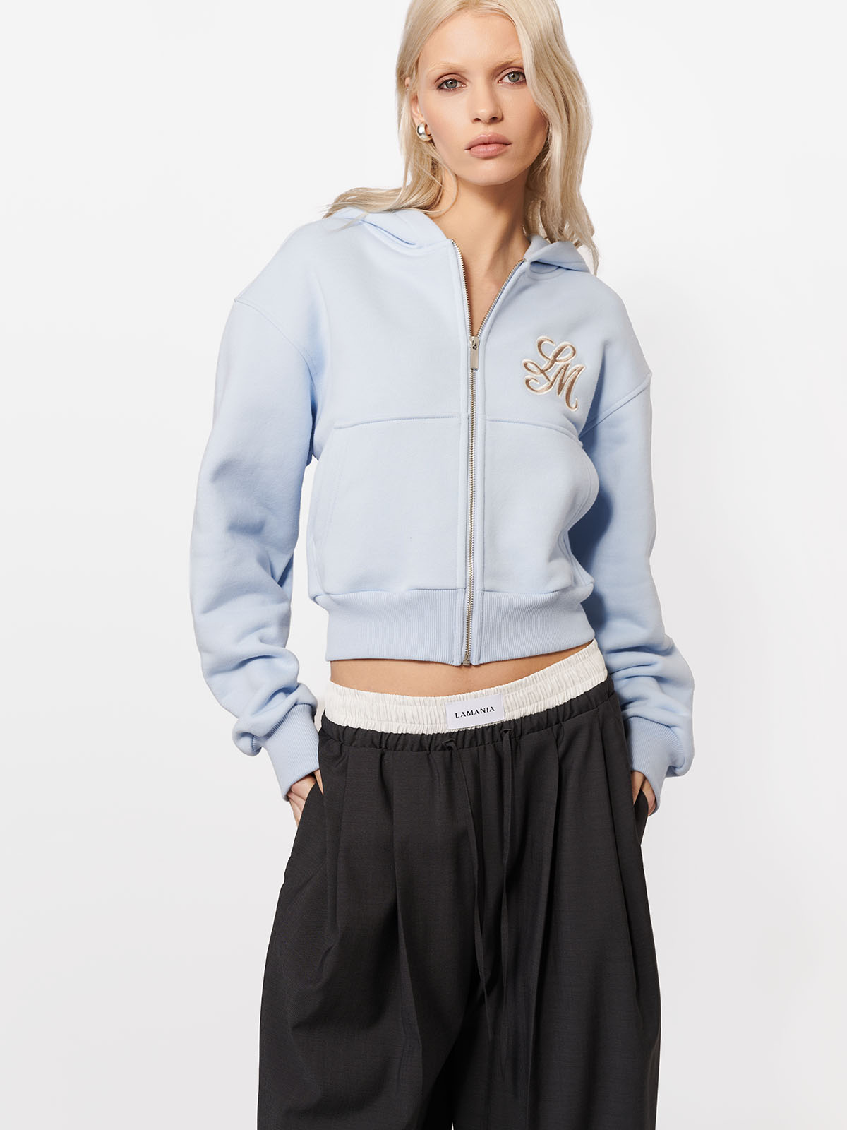 BLUZA Z KAPTUREM TOVI PEARL BLUE