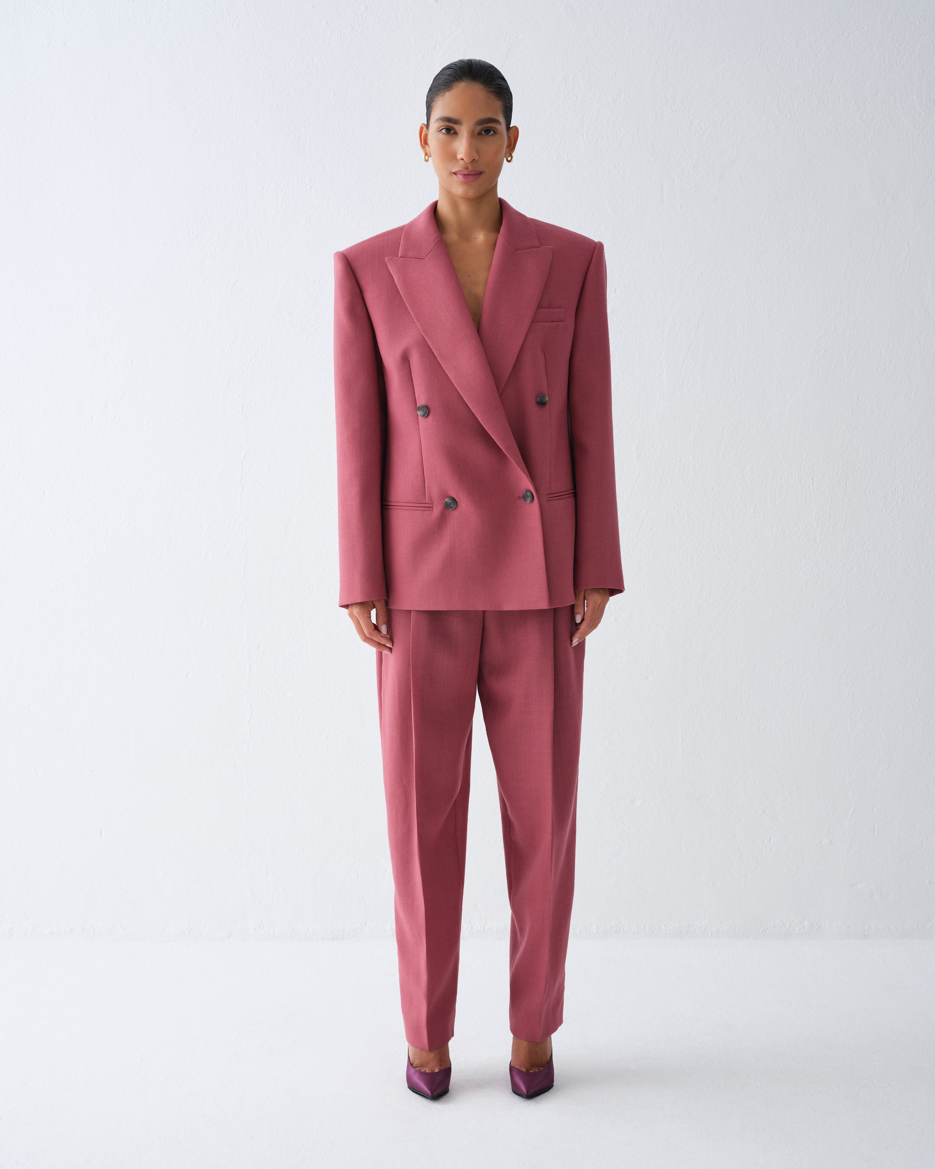 SPODNIE GARNITUROWE RENZO DUSTY PINK