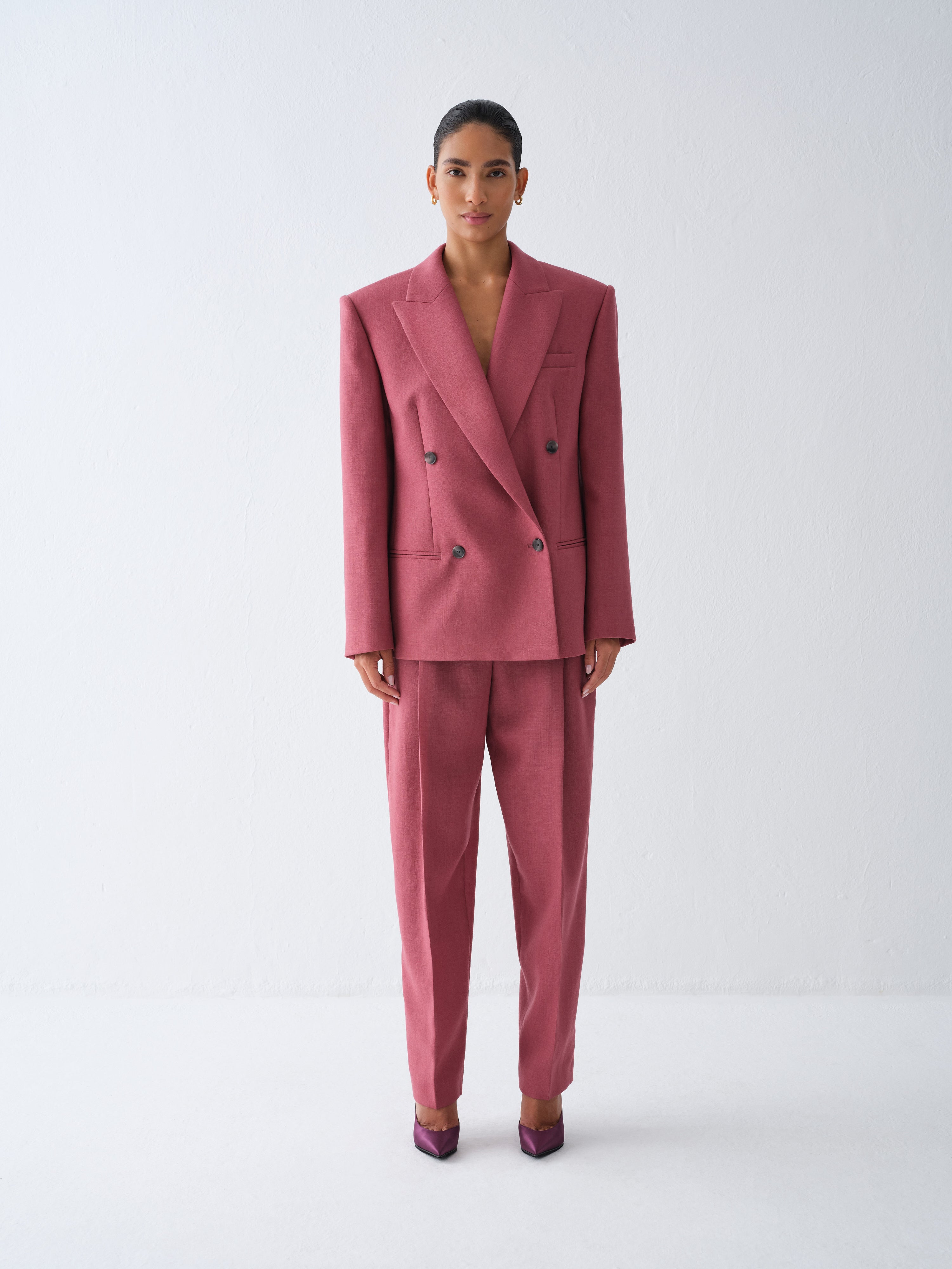 SPODNIE GARNITUROWE RENZO DUSTY PINK