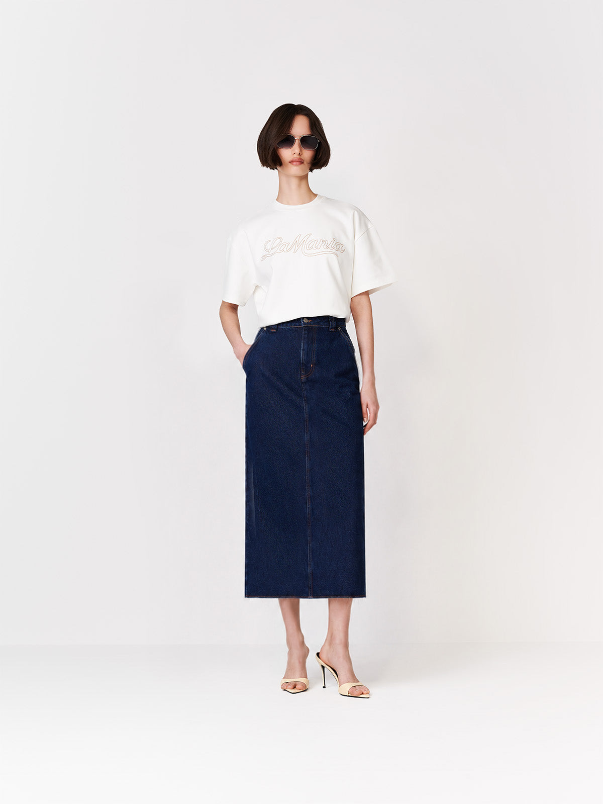 JEANSOWA SPÓDNICA MAXI CRUZ DARK INDYGO