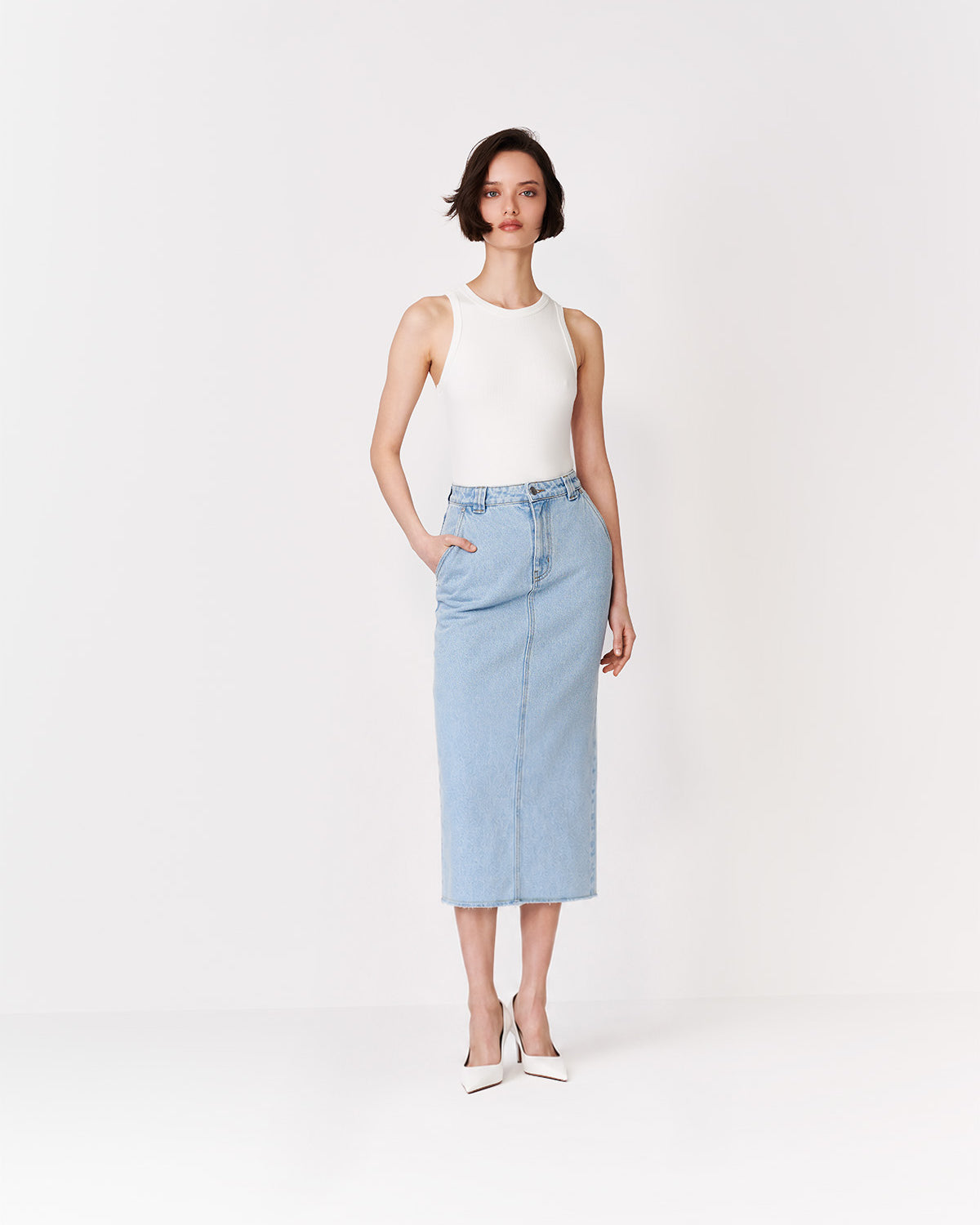 JEANSOWA SPÓDNICA MAXI CRUZ CLASSIC BLUE