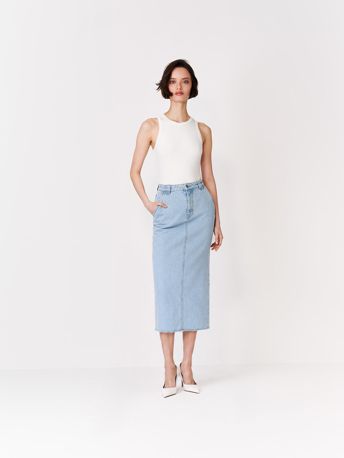 JEANSOWA SPÓDNICA MAXI CRUZ CLASSIC BLUE