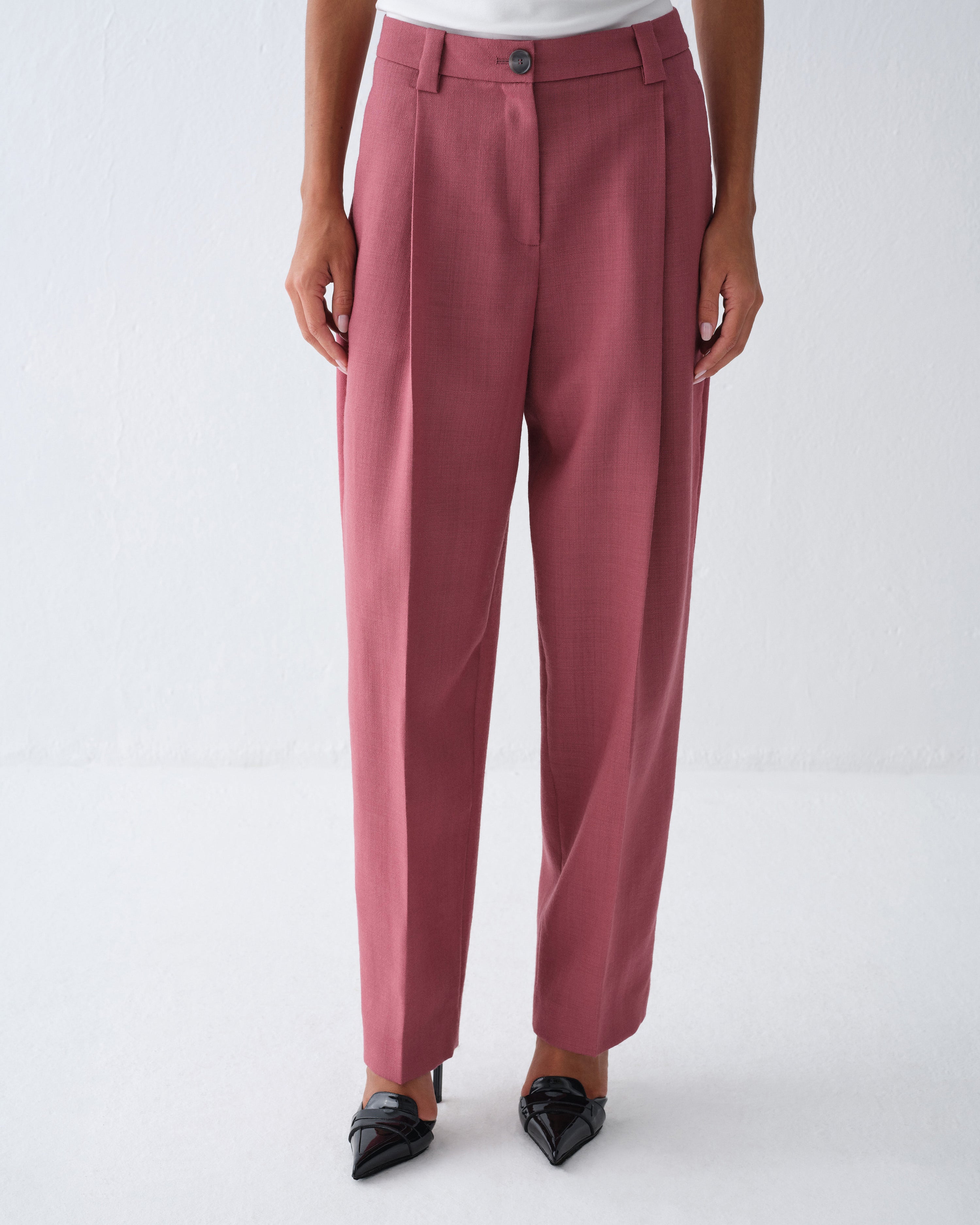 SPODNIE GARNITUROWE RENZO DUSTY PINK