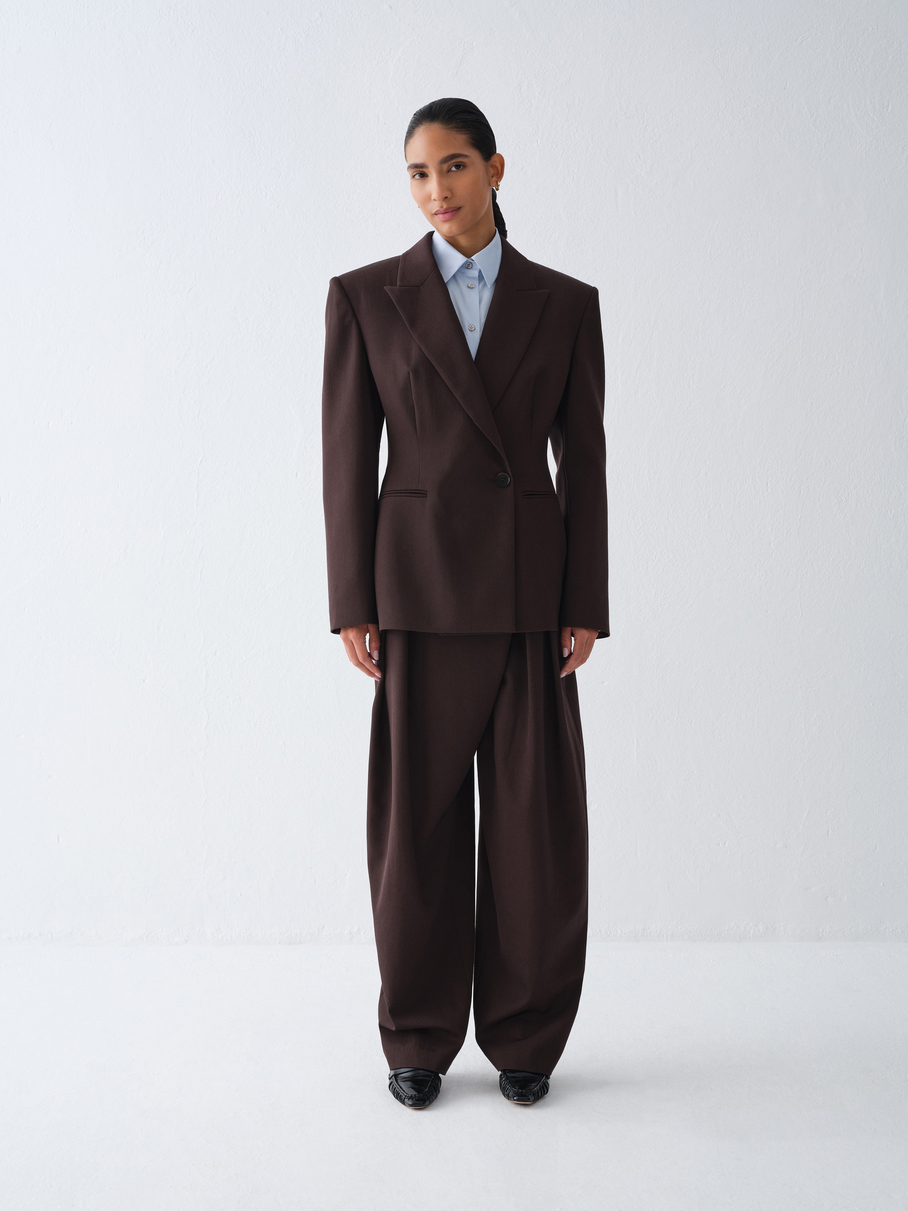 SPODNIE GARNITUROWE MAVION DARK CHOCOLATE