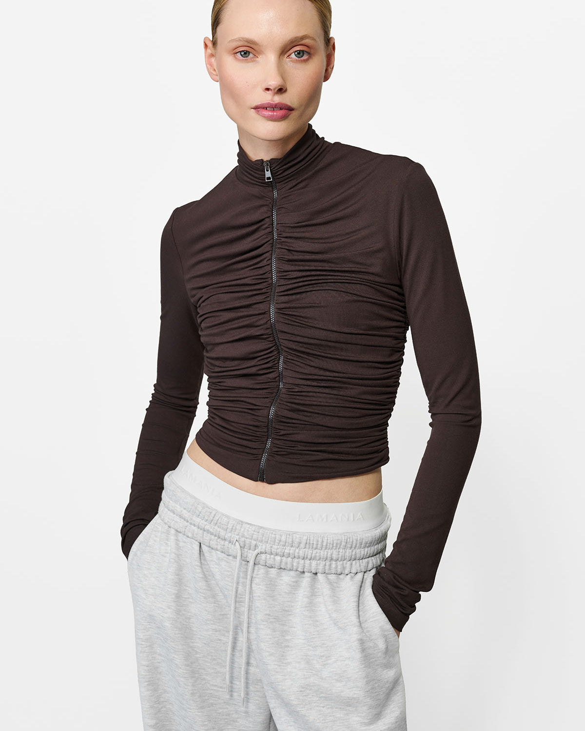 LONGSLEEVE ANNIKA DARK CHOCOLATE