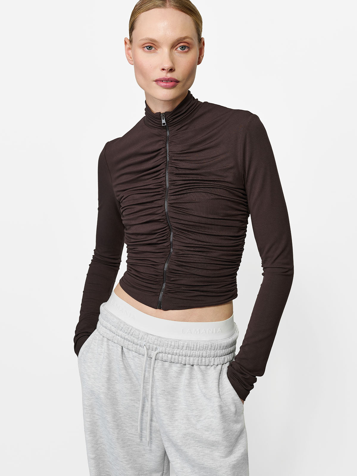 LONGSLEEVE ANNIKA DARK CHOCOLATE