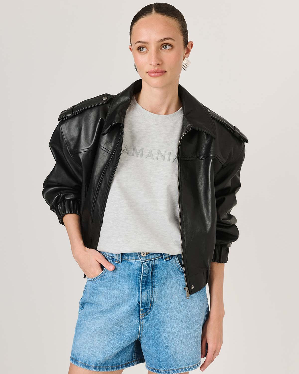 T-SHIRT LUCY LIGHT GREY MELANGE