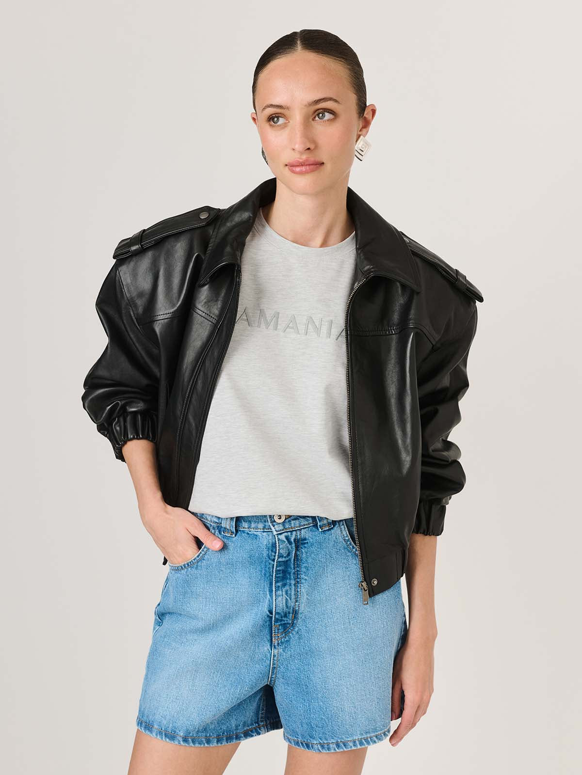 T-SHIRT LUCY LIGHT GREY MELANGE