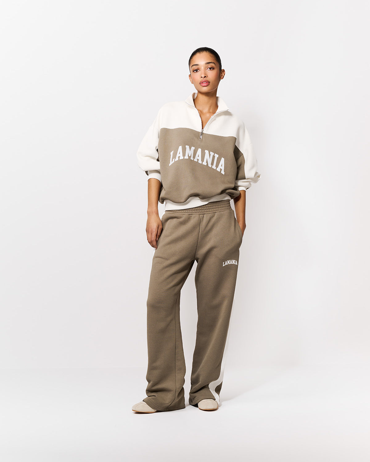 BLUZA ANDERSON OLIVE-ECRU