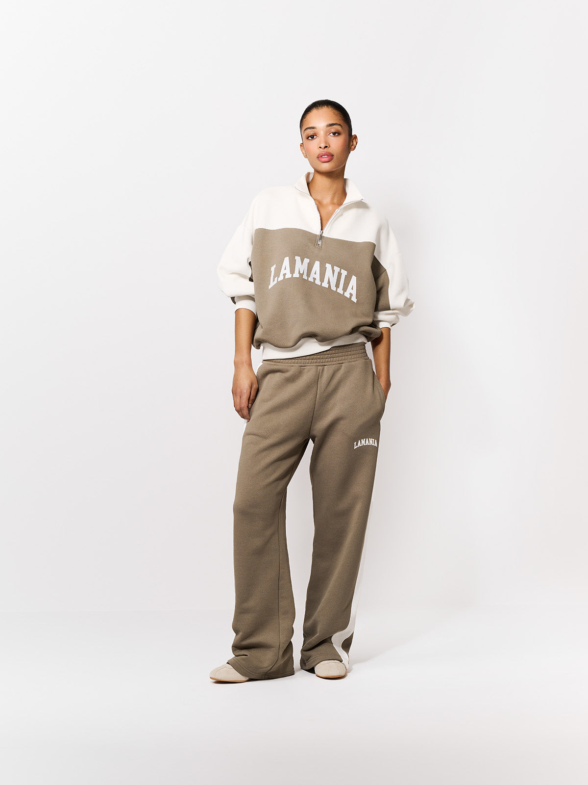 BLUZA ANDERSON OLIVE-ECRU