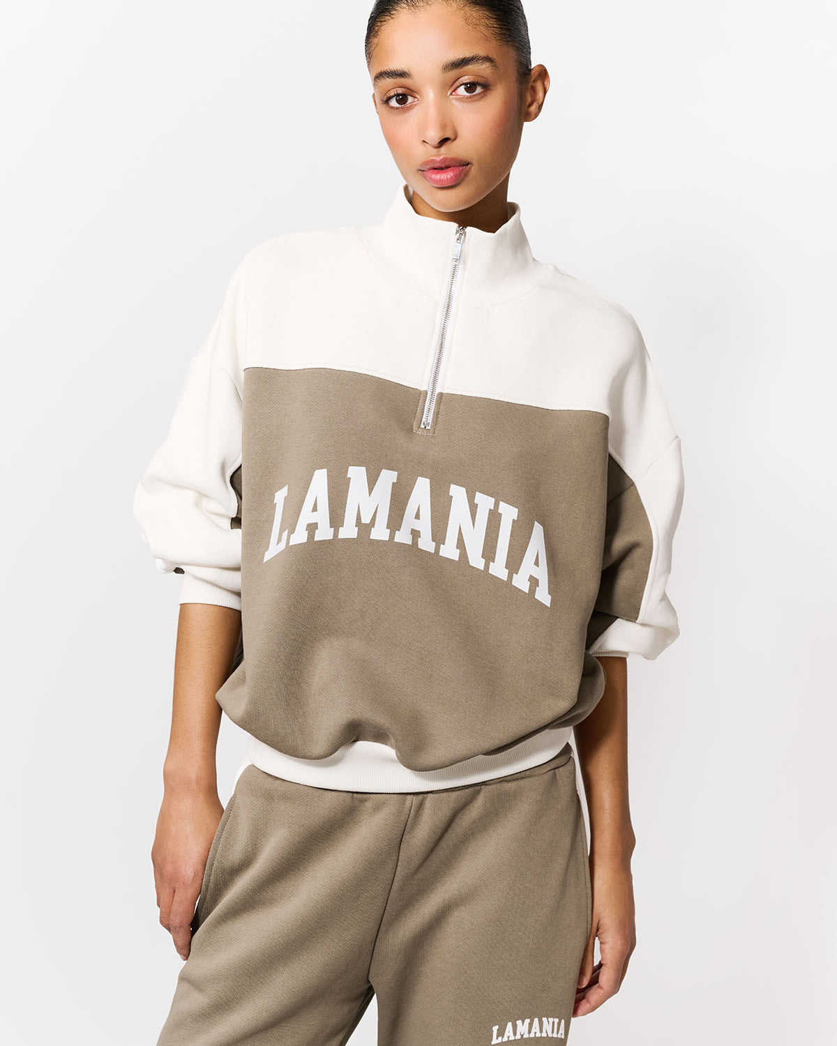 BLUZA ANDERSON OLIVE-ECRU