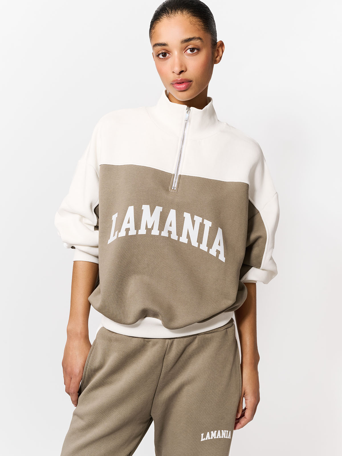 BLUZA ANDERSON OLIVE-ECRU