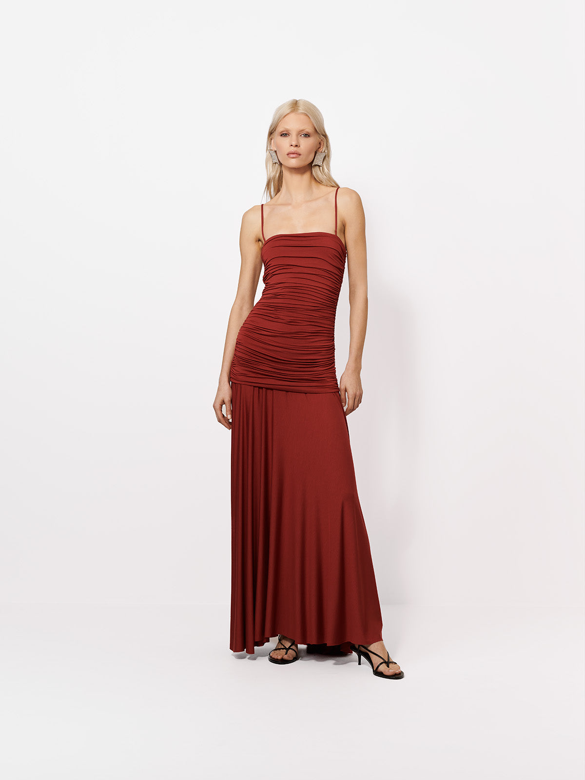 SUKIENKA MAXI DELLA BRICK RED