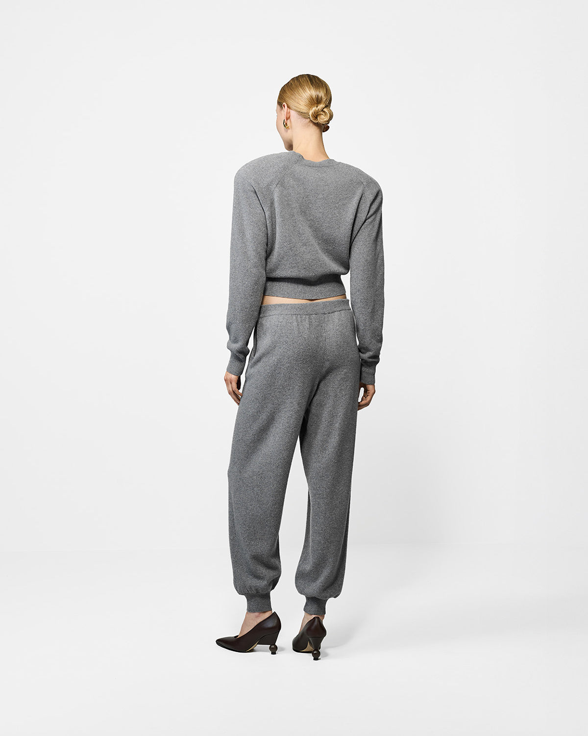 SPODNIE DZIANINOWE MAYRA GREY MELANGE