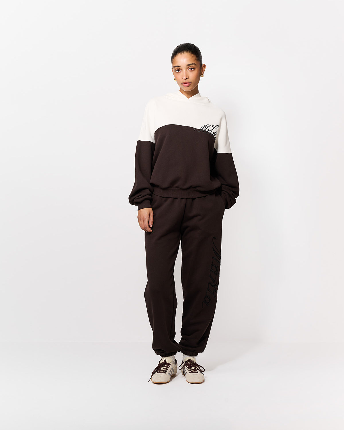 BLUZA Z KAPTUREM FLORIDA DARK CHOCOLATE-ECRU