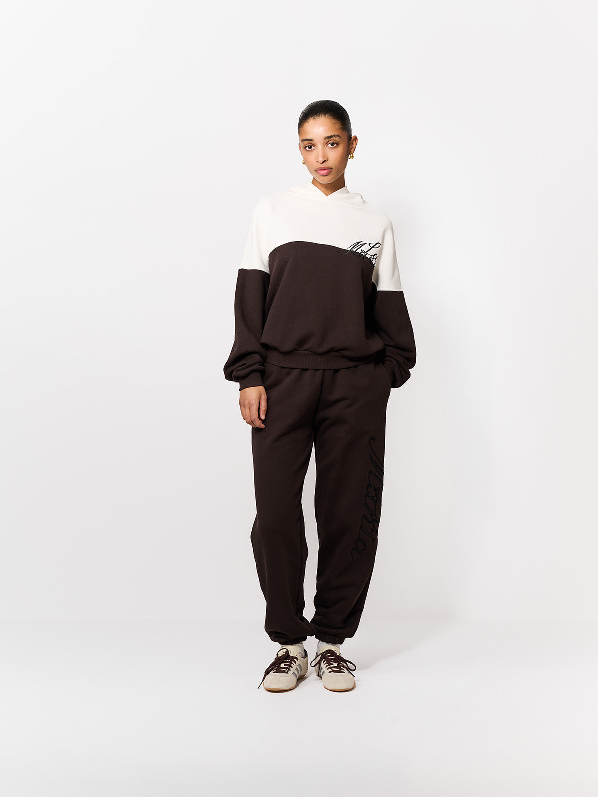 BLUZA Z KAPTUREM FLORIDA DARK CHOCOLATE-ECRU