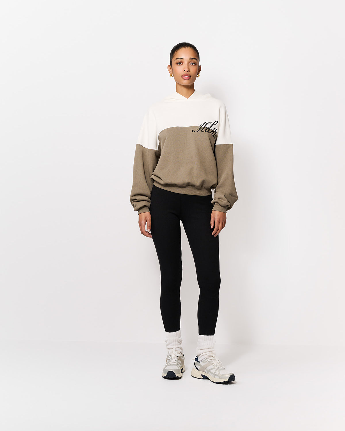 BLUZA Z KAPTUREM FLORIDA OLIVE-ECRU