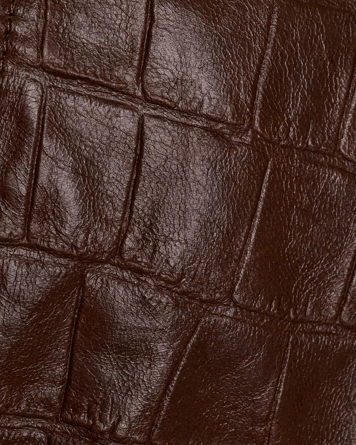 KURTKA SKÓRZANA HAMBURG CROCODILE BROWN