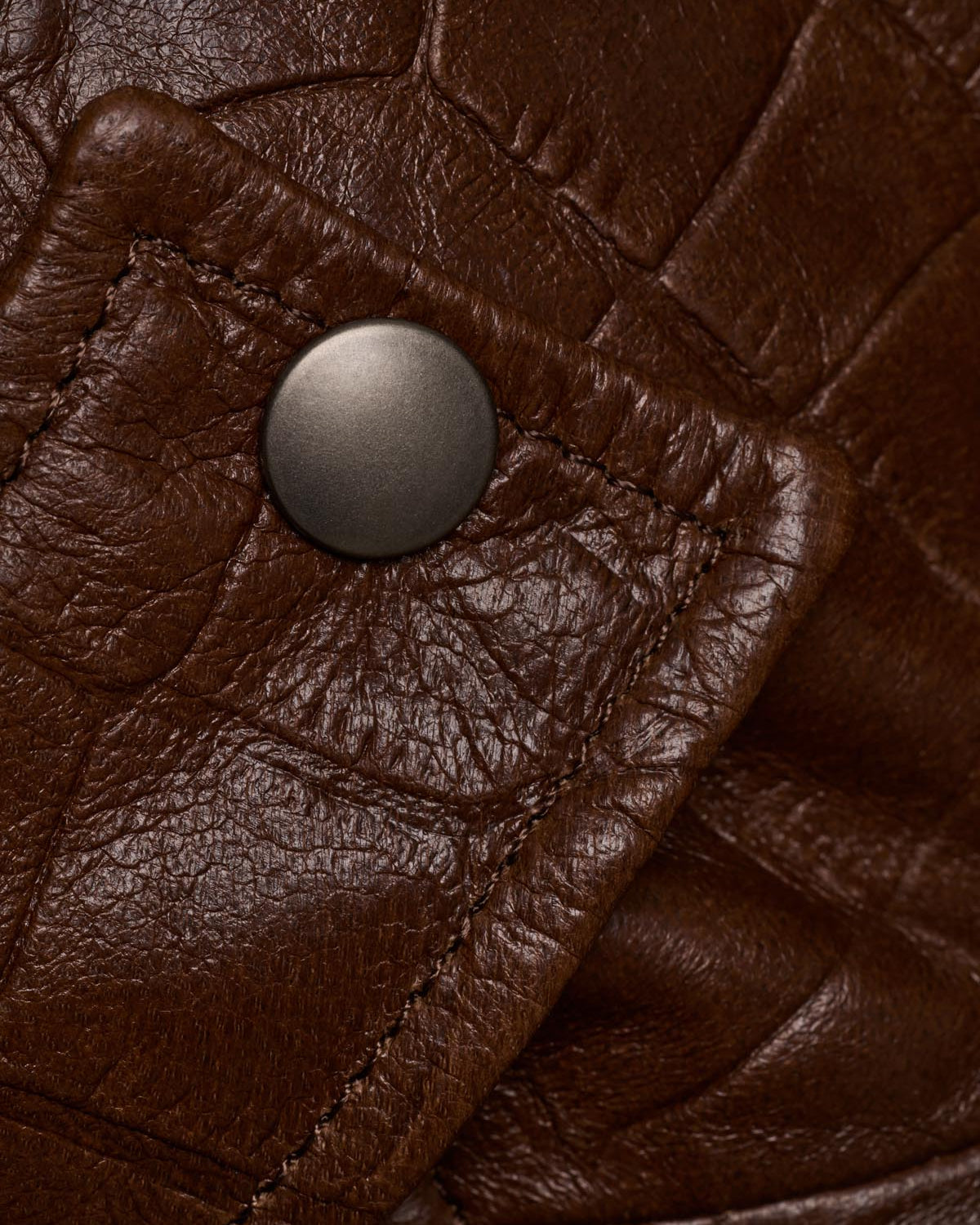 KURTKA SKÓRZANA HAMBURG CROCODILE BROWN