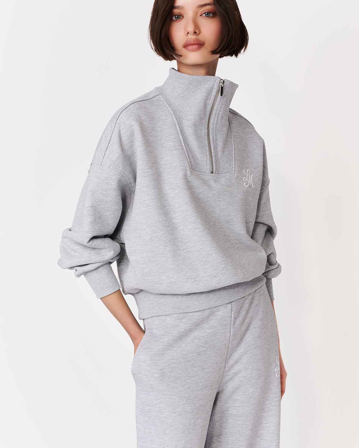 BLUZA JOANNI GREY MELANGE