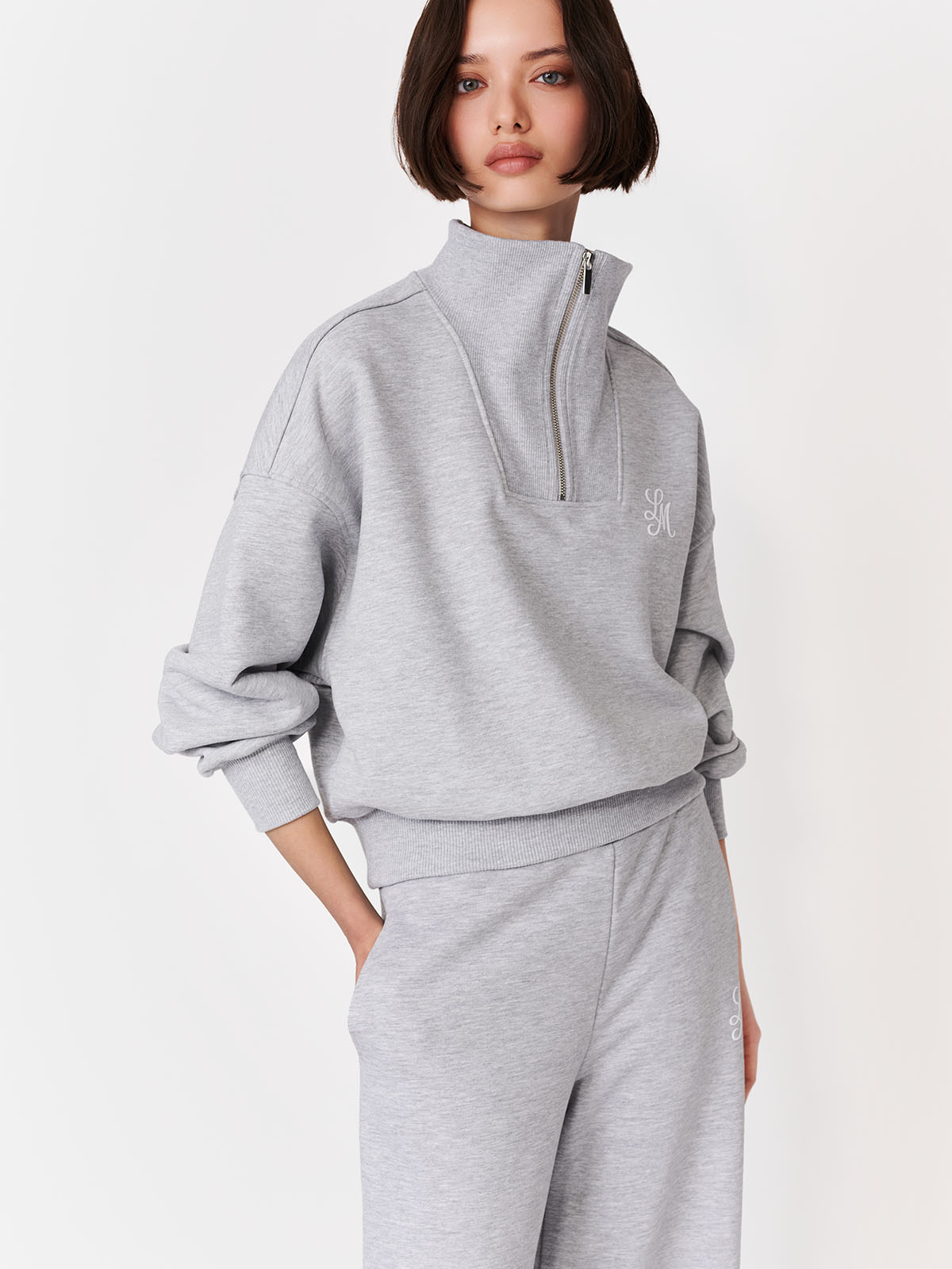 BLUZA JOANNI GREY MELANGE