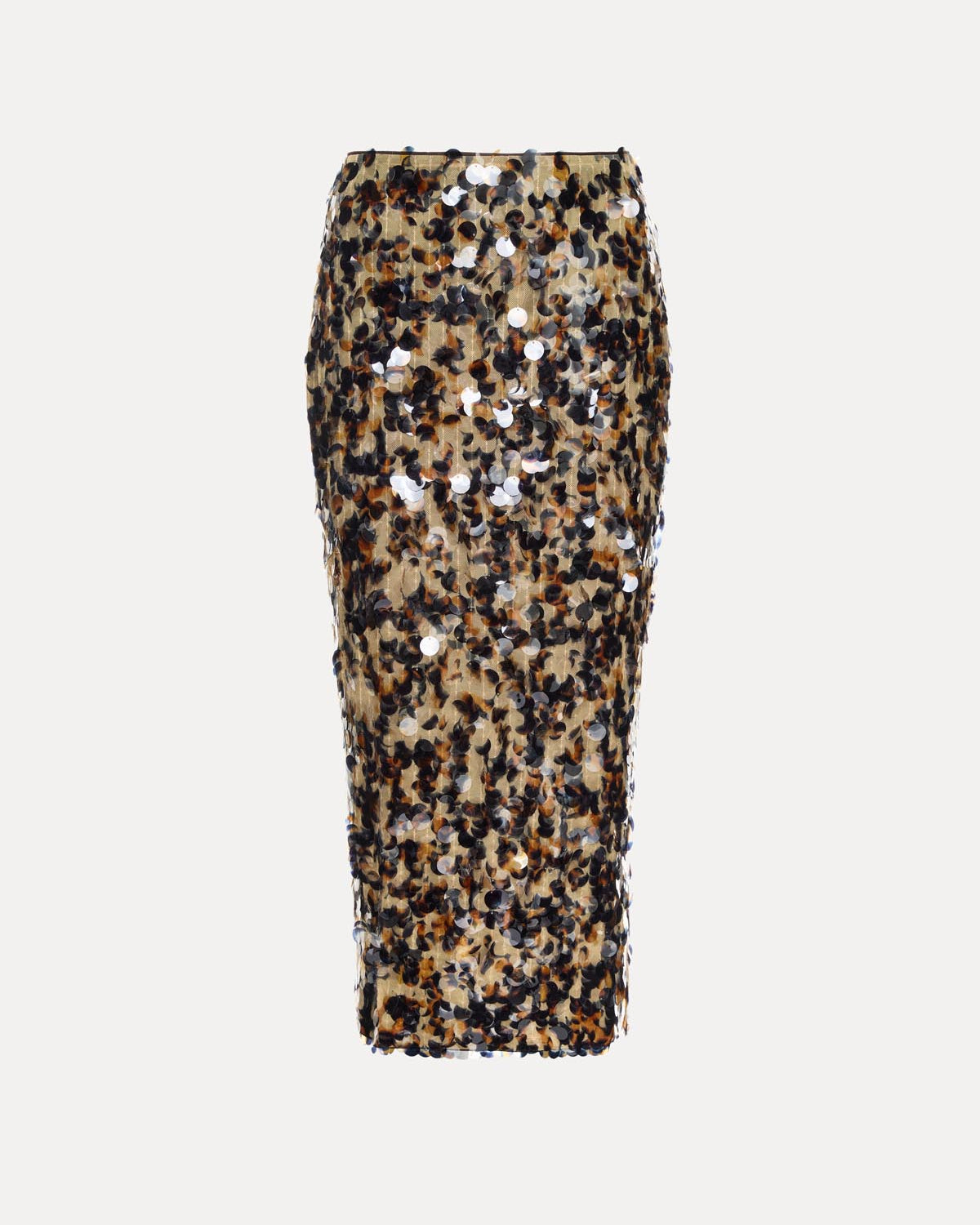 SPÓDNICA MIDI ARC BLACK-AMBER