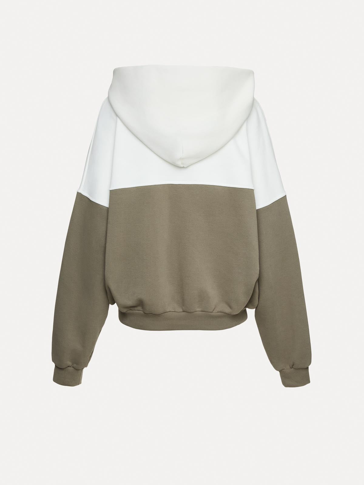 BLUZA Z KAPTUREM FLORIDA OLIVE-ECRU