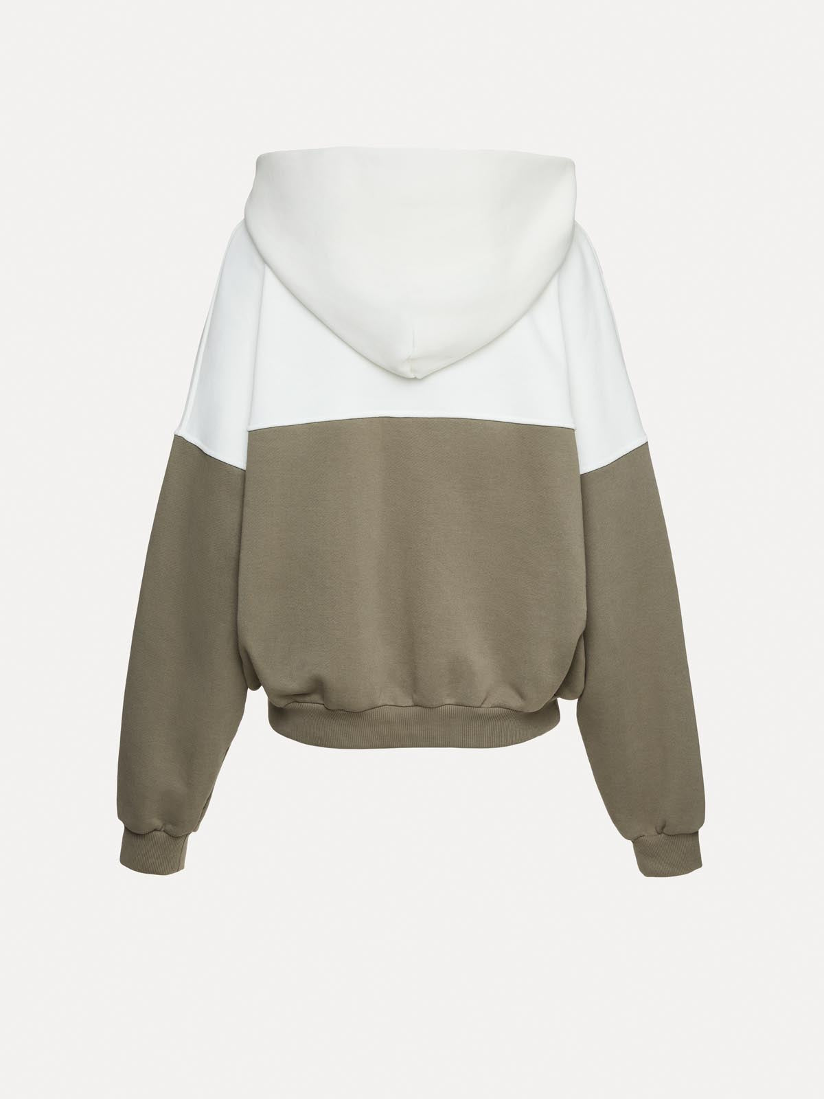 BLUZA Z KAPTUREM FLORIDA OLIVE-ECRU