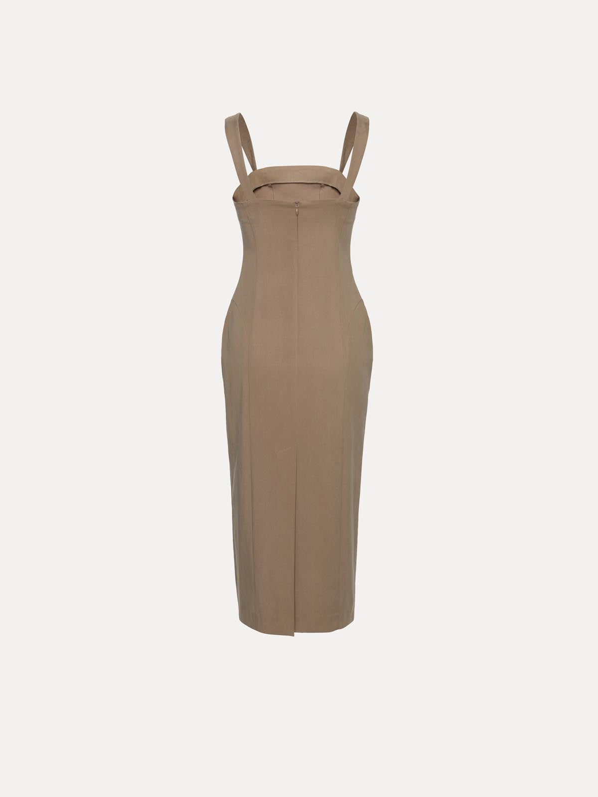 SUKIENKA MIDI LILOU TAUPE