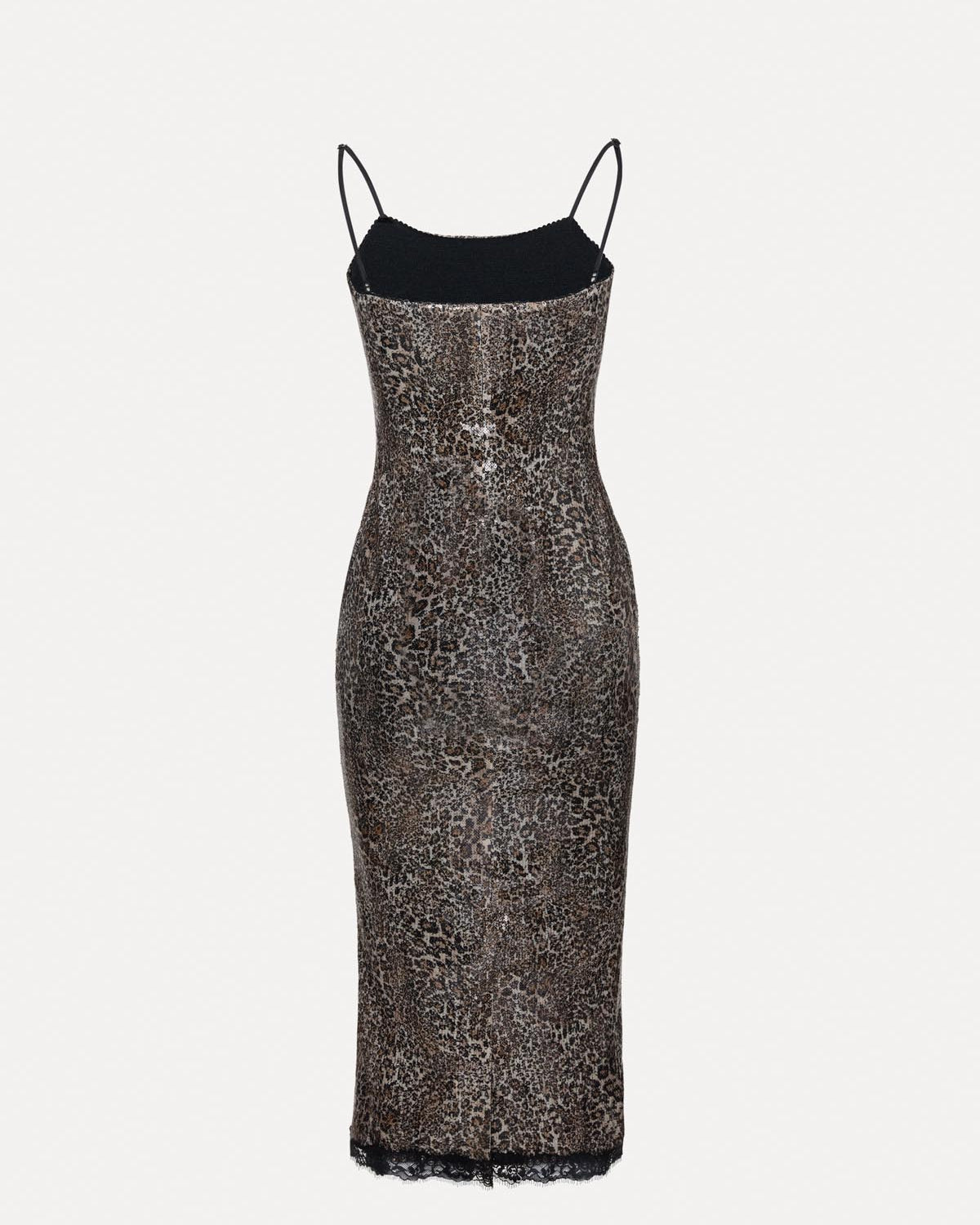 SUKIENKA MIDI RIVO BLACK-BROWN