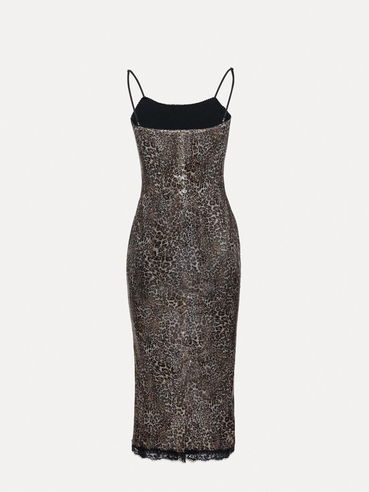 SUKIENKA MIDI RIVO BLACK-BROWN