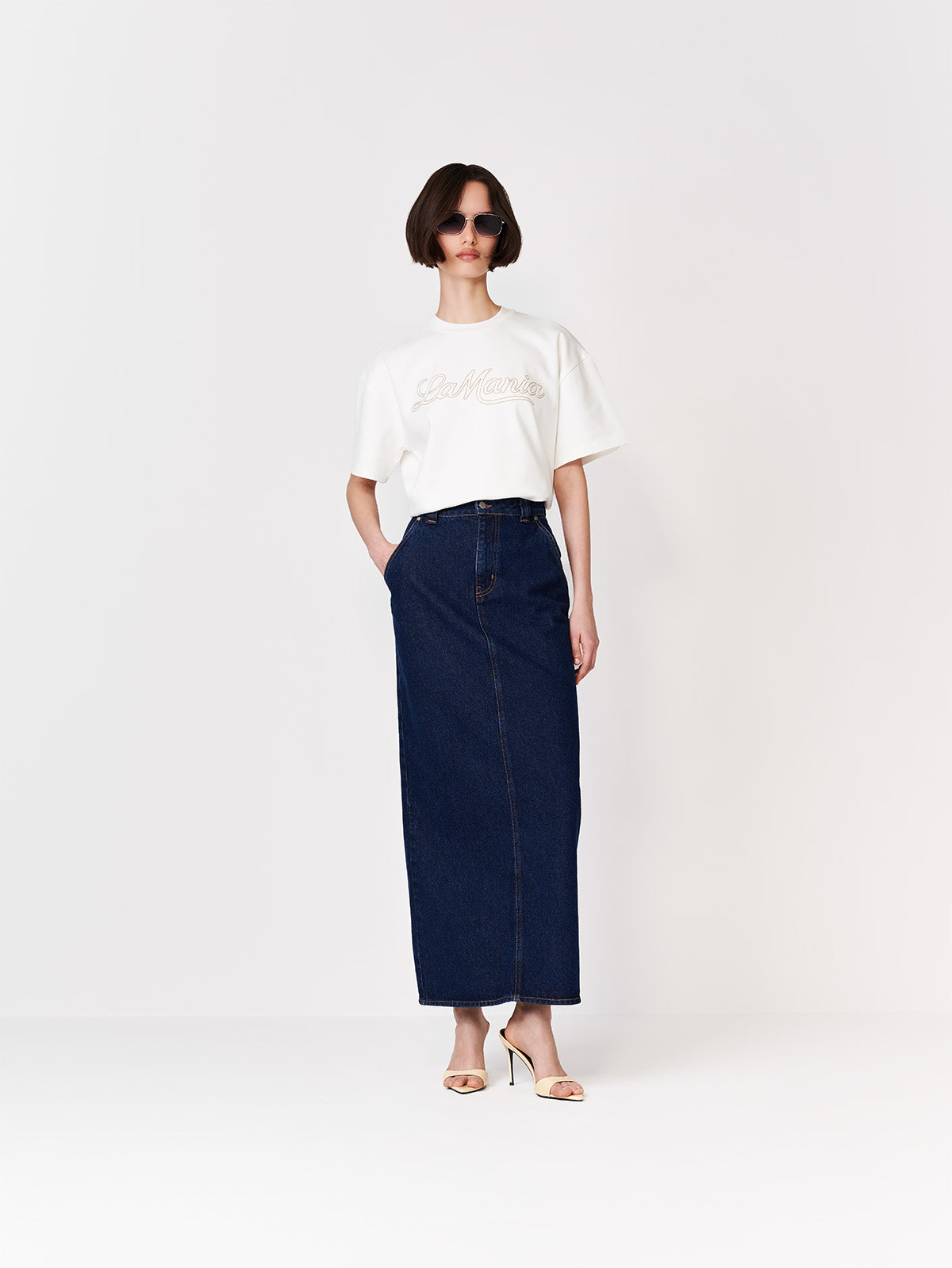 JEANSOWA SPÓDNICA MAXI CRUZ DARK INDYGO