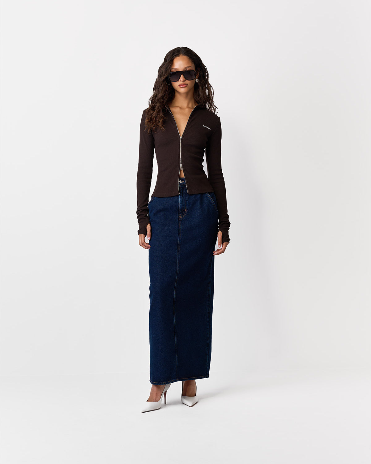 JEANSOWA SPÓDNICA MAXI CRUZ DARK INDYGO