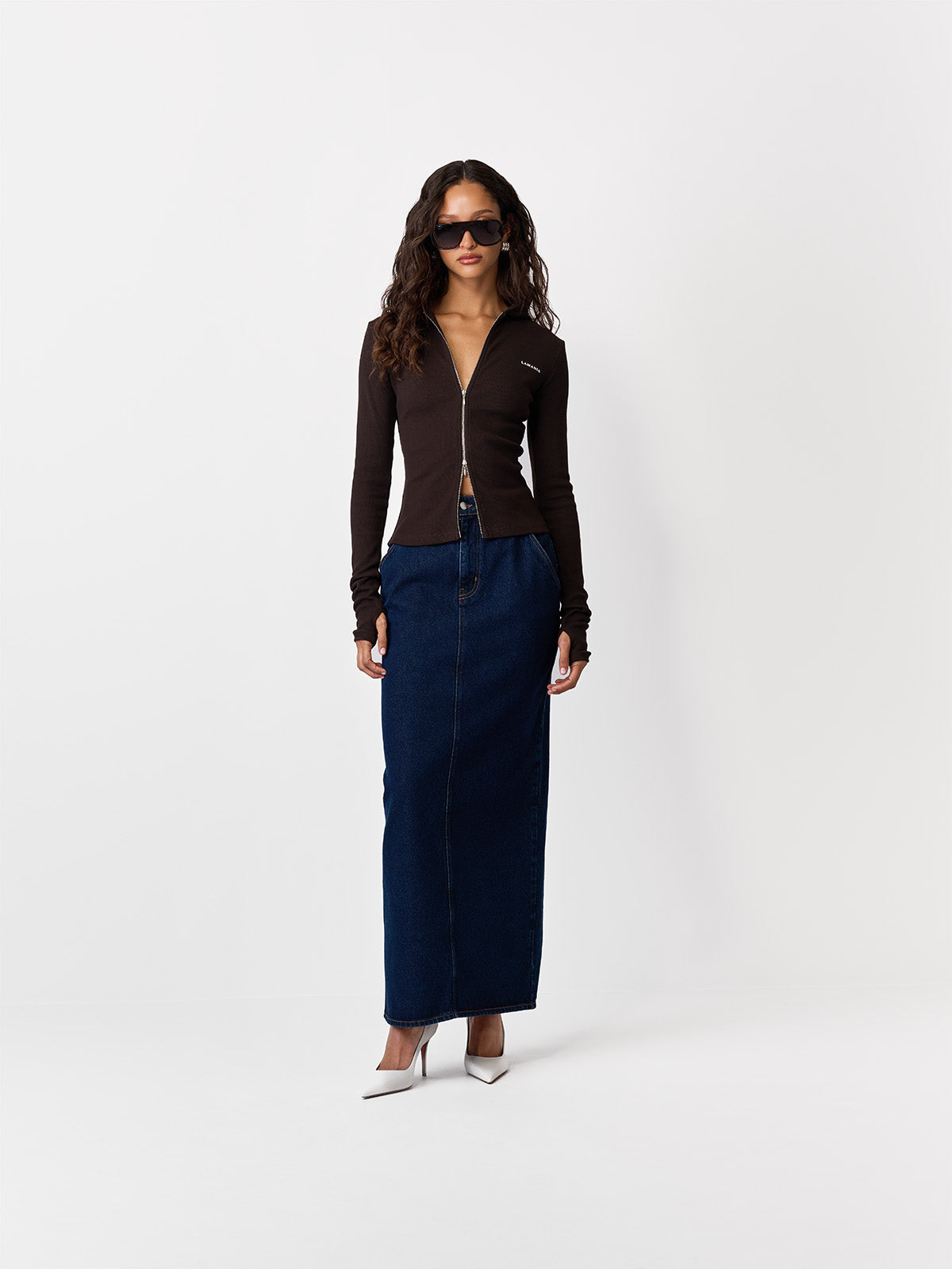 JEANSOWA SPÓDNICA MAXI CRUZ DARK INDYGO