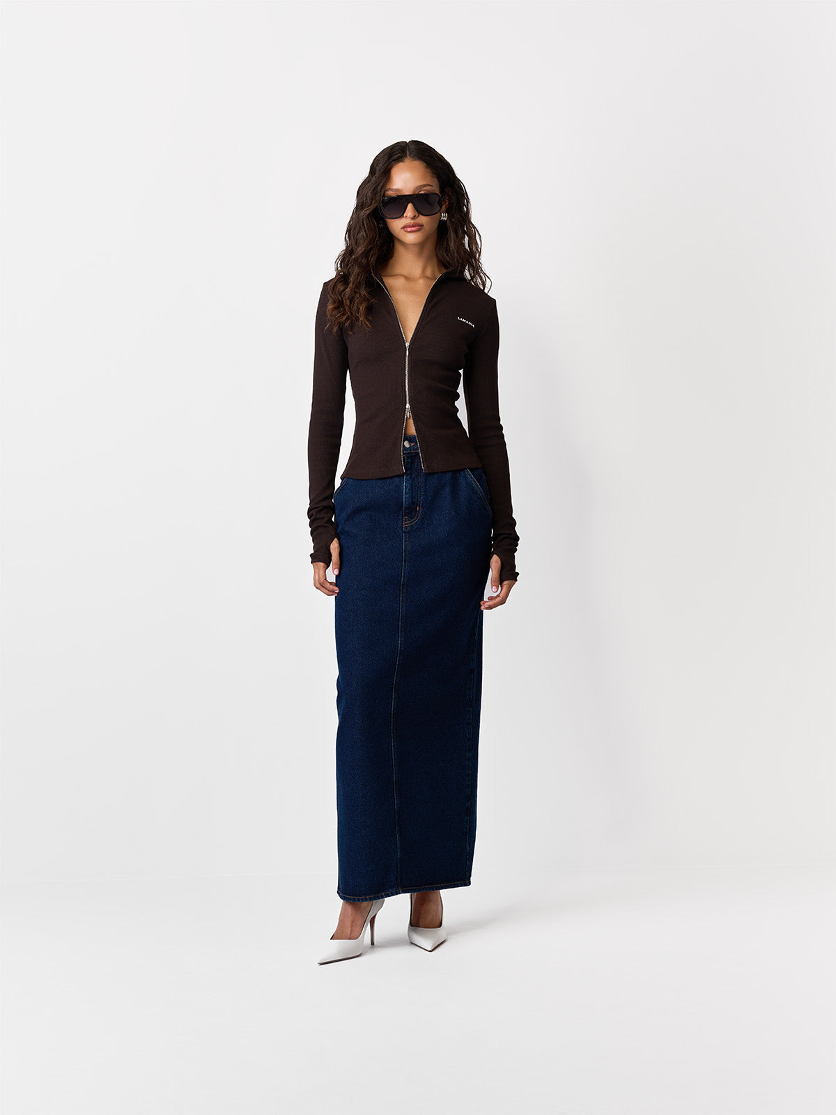 JEANSOWA SPÓDNICA MAXI CRUZ DARK INDYGO