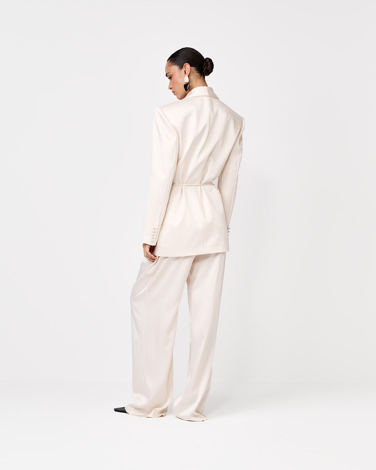 SPODNIE GARNITUROWE LYS OFF WHITE