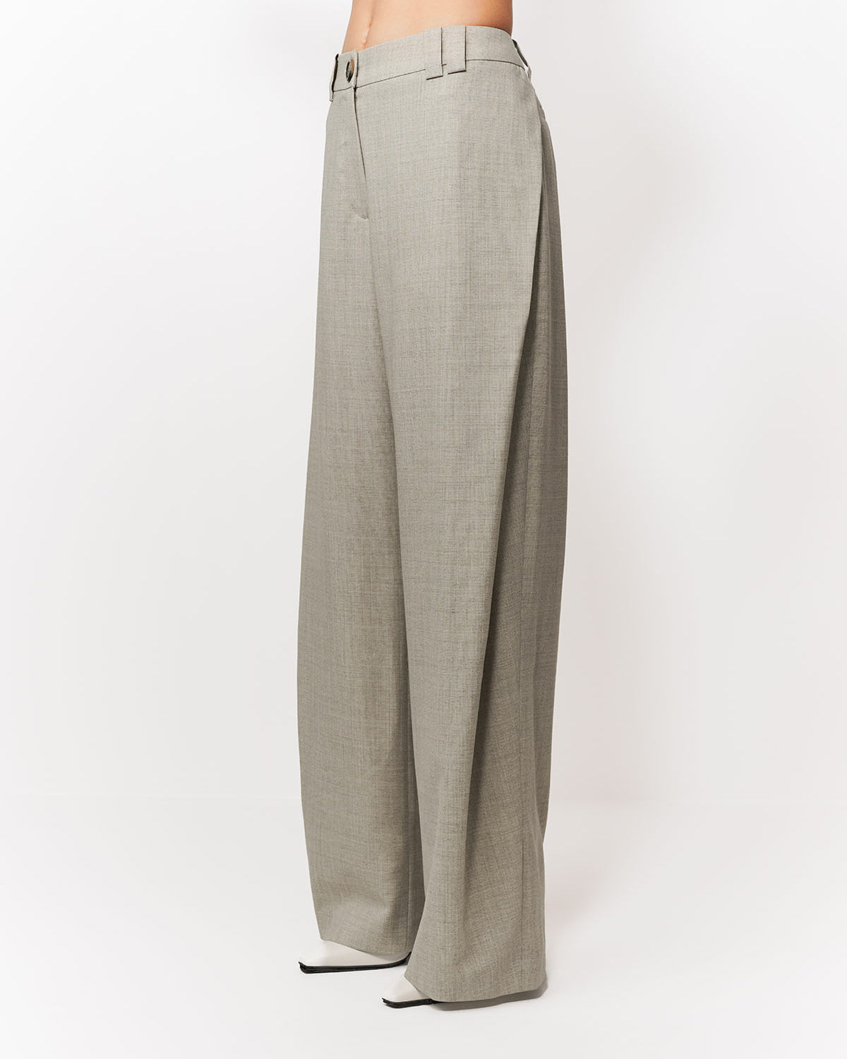 SPODNIE GARNITUROWE EZRA BEIGE MELANGE