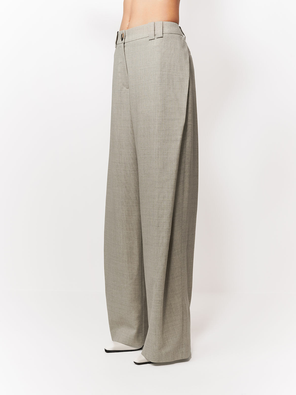SPODNIE GARNITUROWE EZRA BEIGE MELANGE