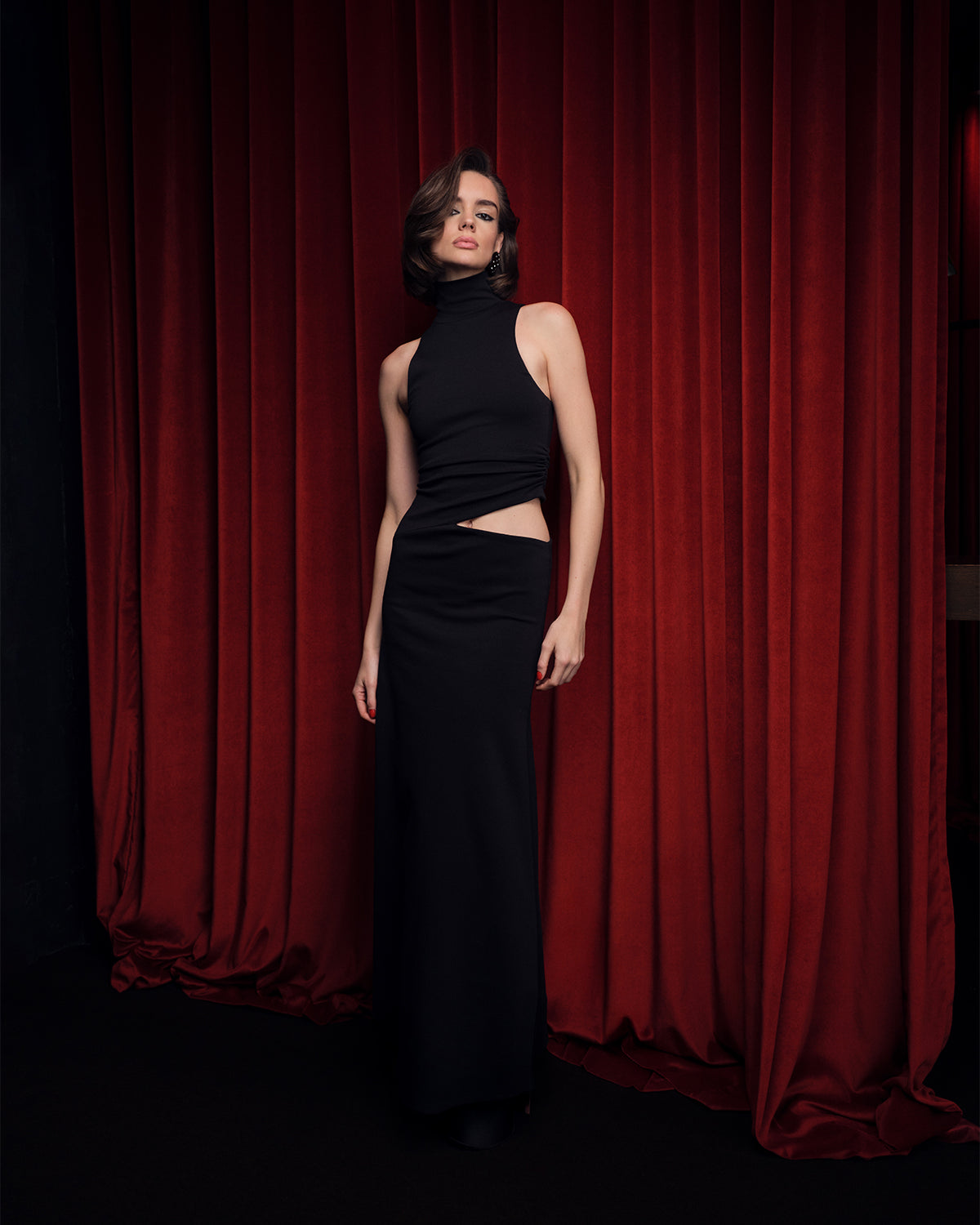 SUKIENKA MAXI ASHER BLACK