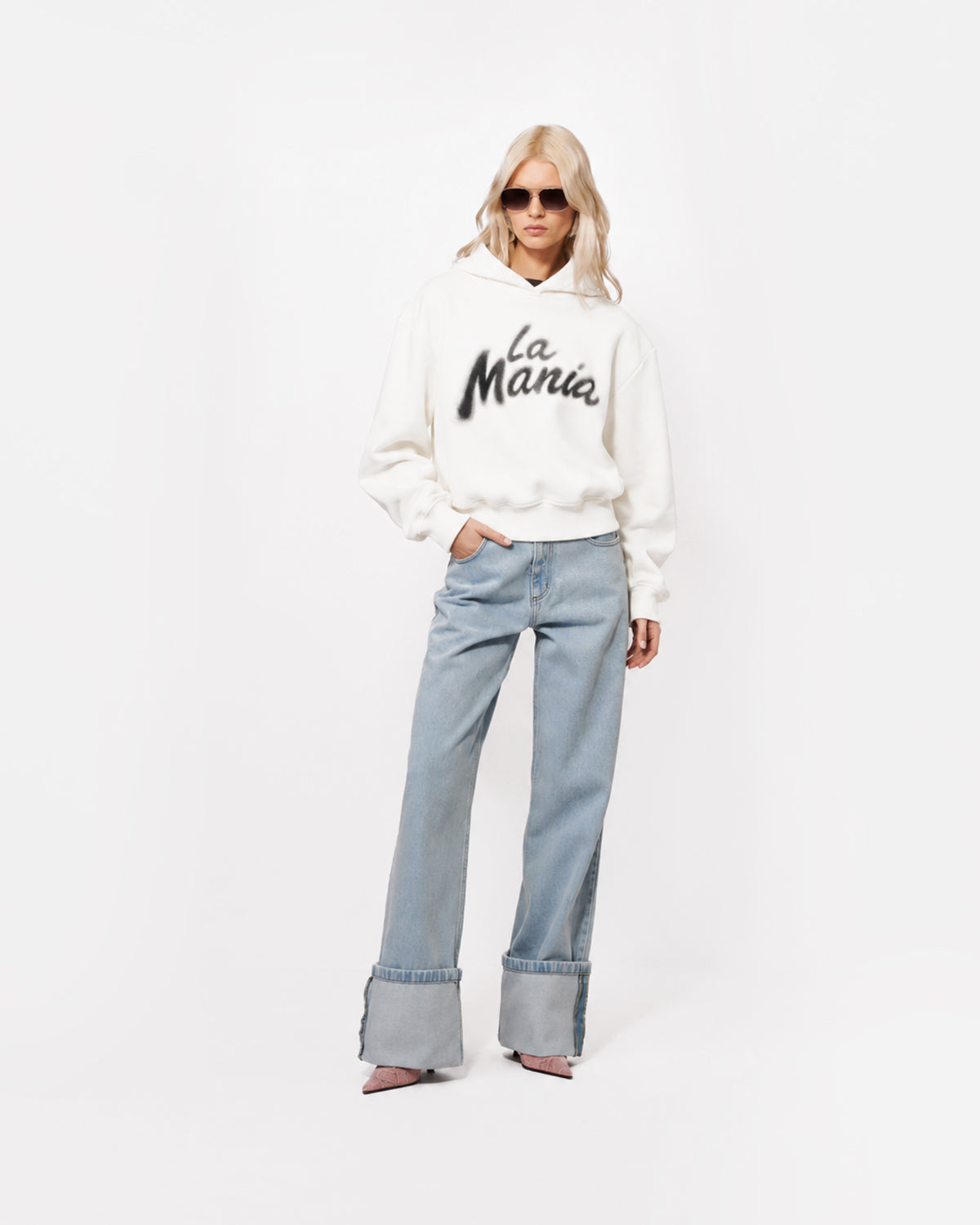 BLUZA Z KAPTUREM SIMO OFF WHITE