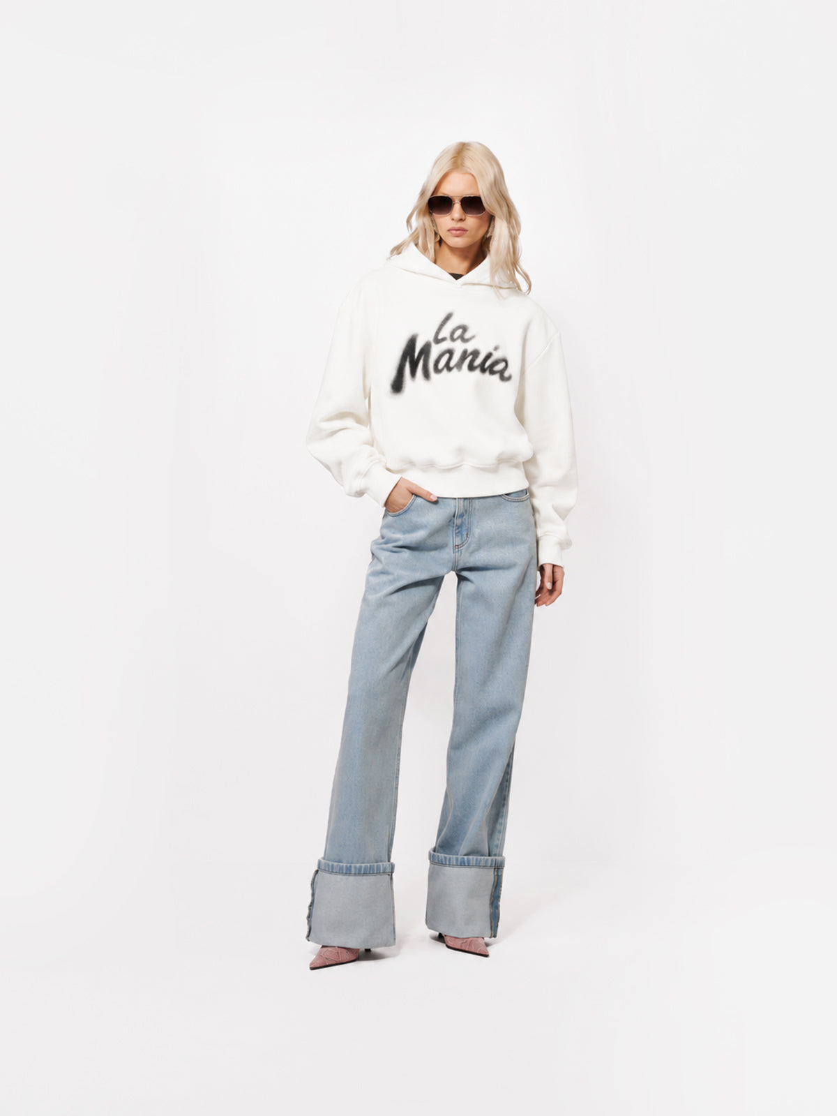 BLUZA Z KAPTUREM SIMO OFF WHITE