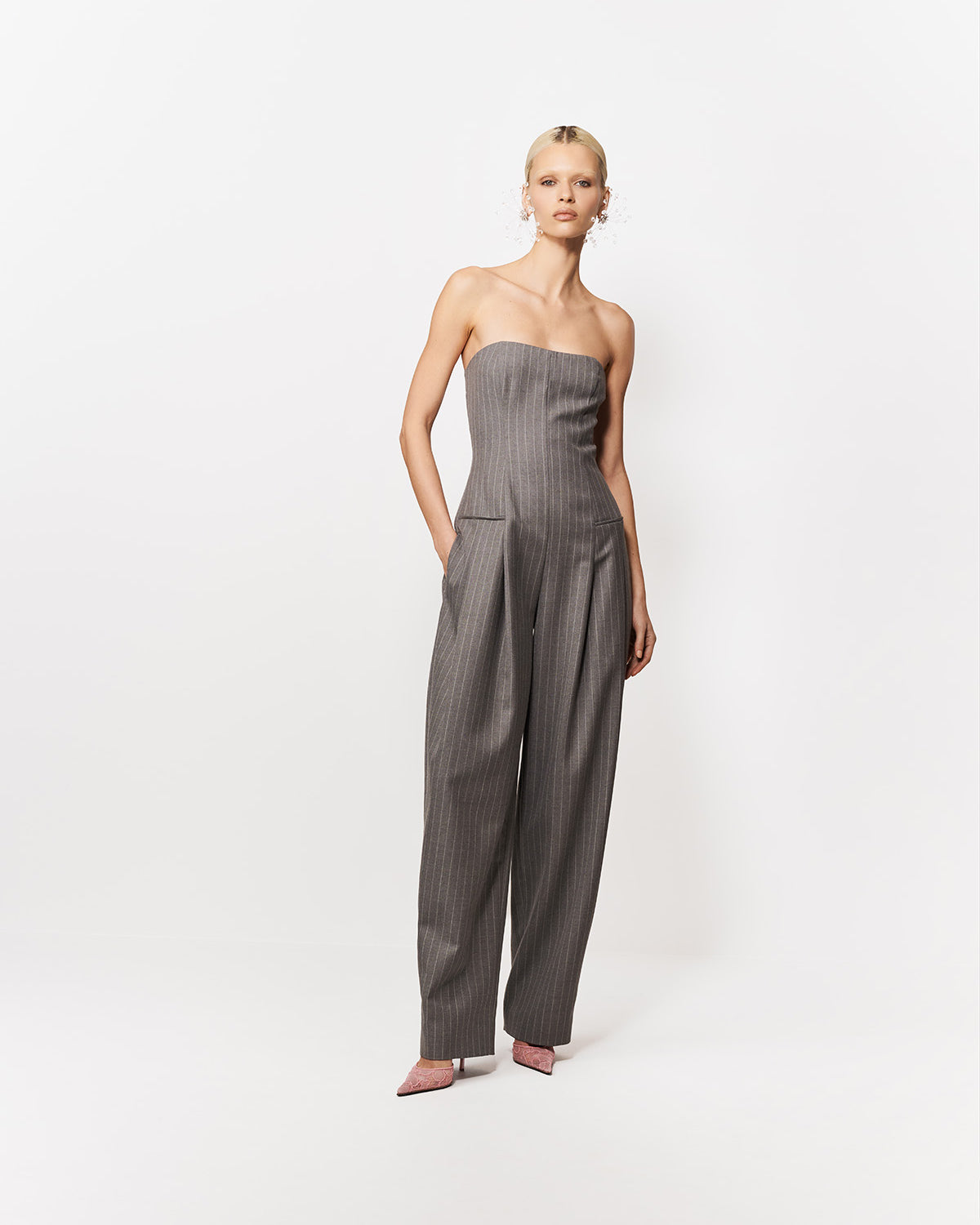 KOMBINEZON ORIA GREY-WHITE