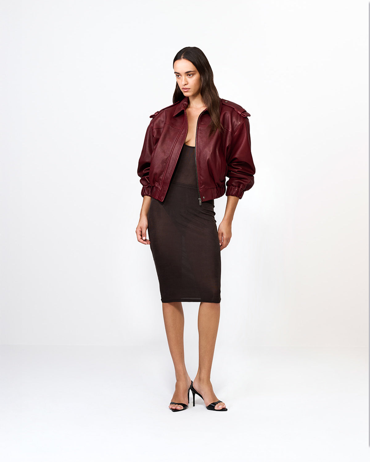 KURTKA SKÓRZANA BERLIN BURGUNDY