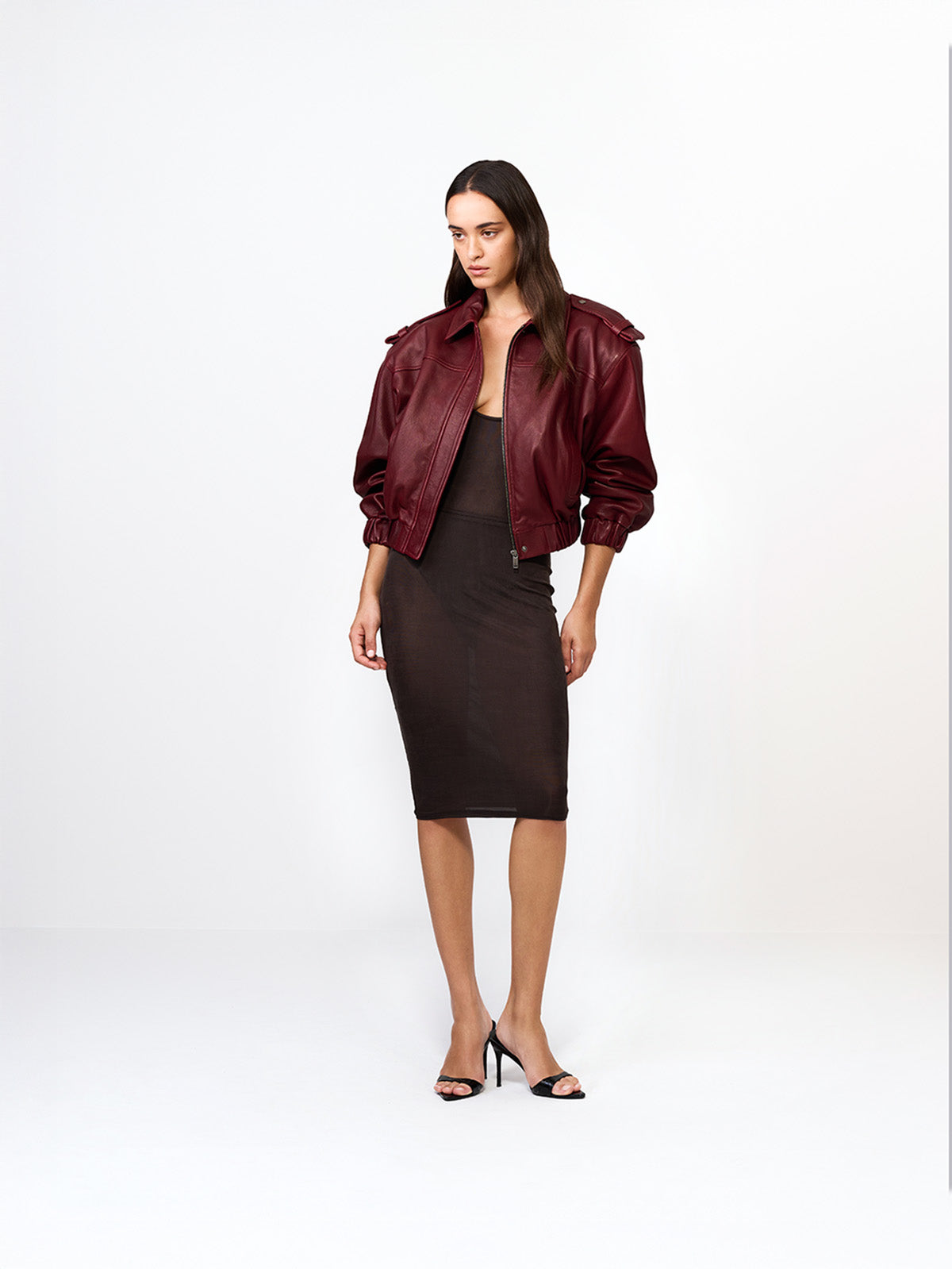KURTKA SKÓRZANA BERLIN BURGUNDY