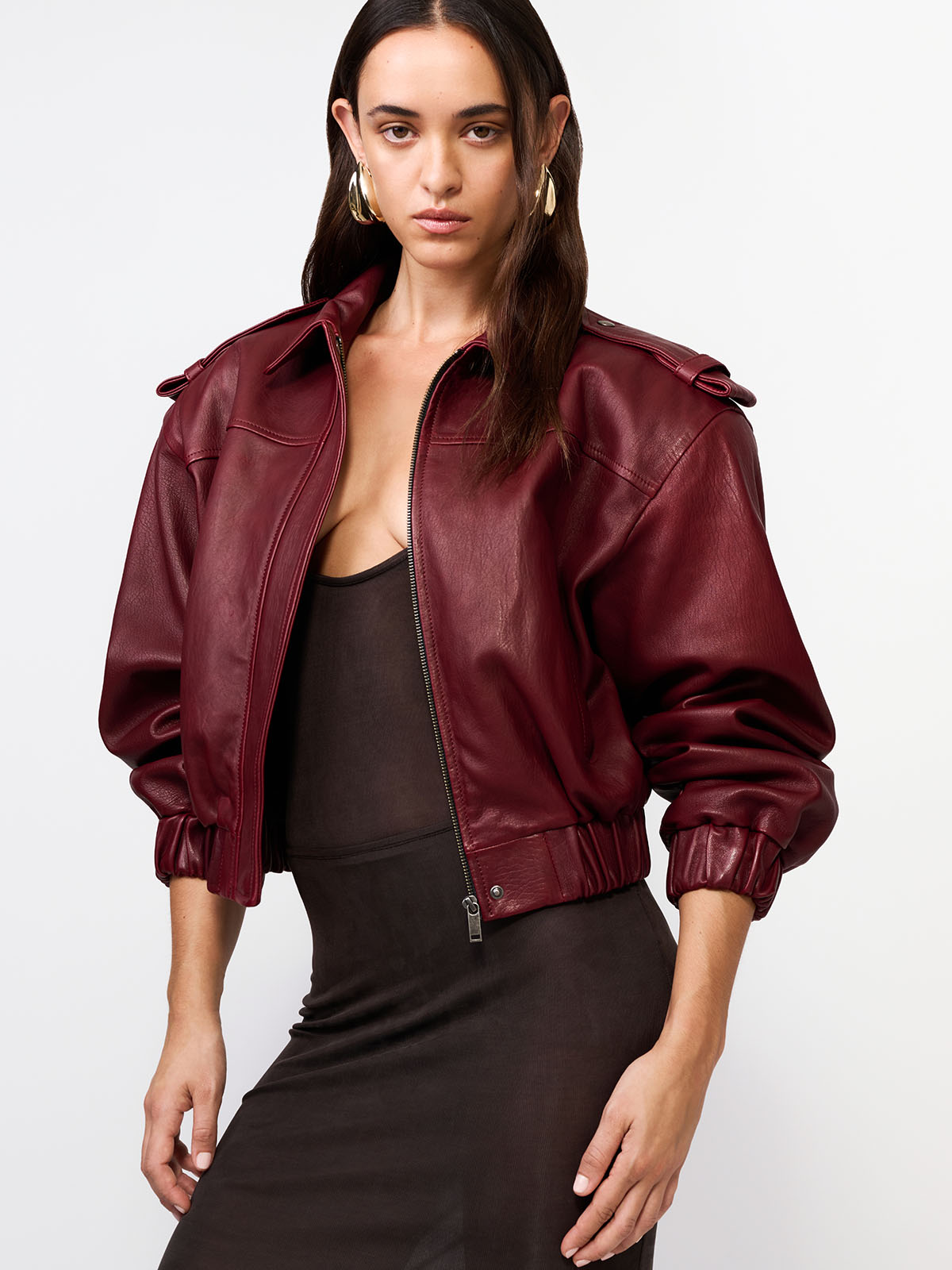 KURTKA SKÓRZANA BERLIN BURGUNDY