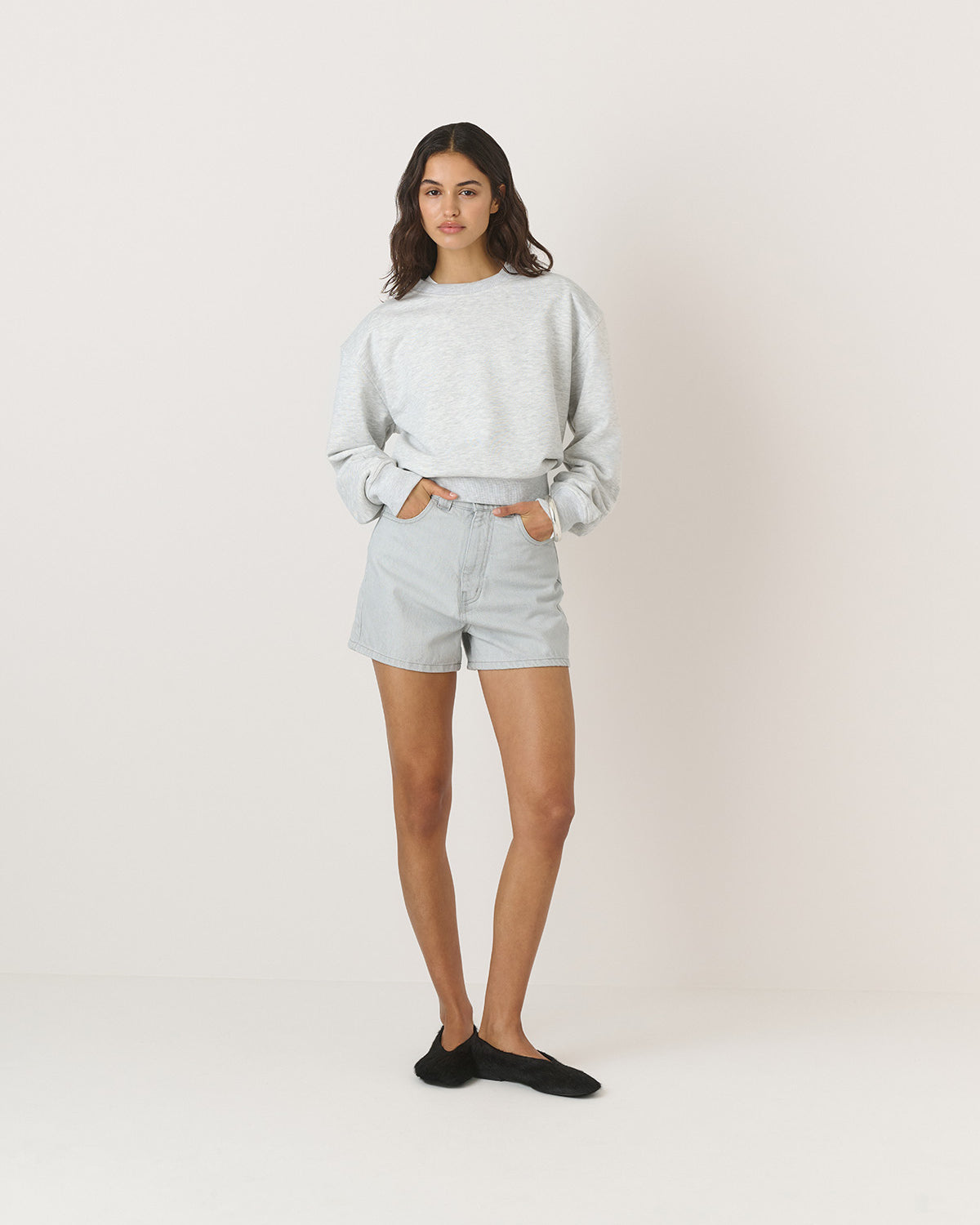 SZORTY JEANSOWE CARLINE GREY