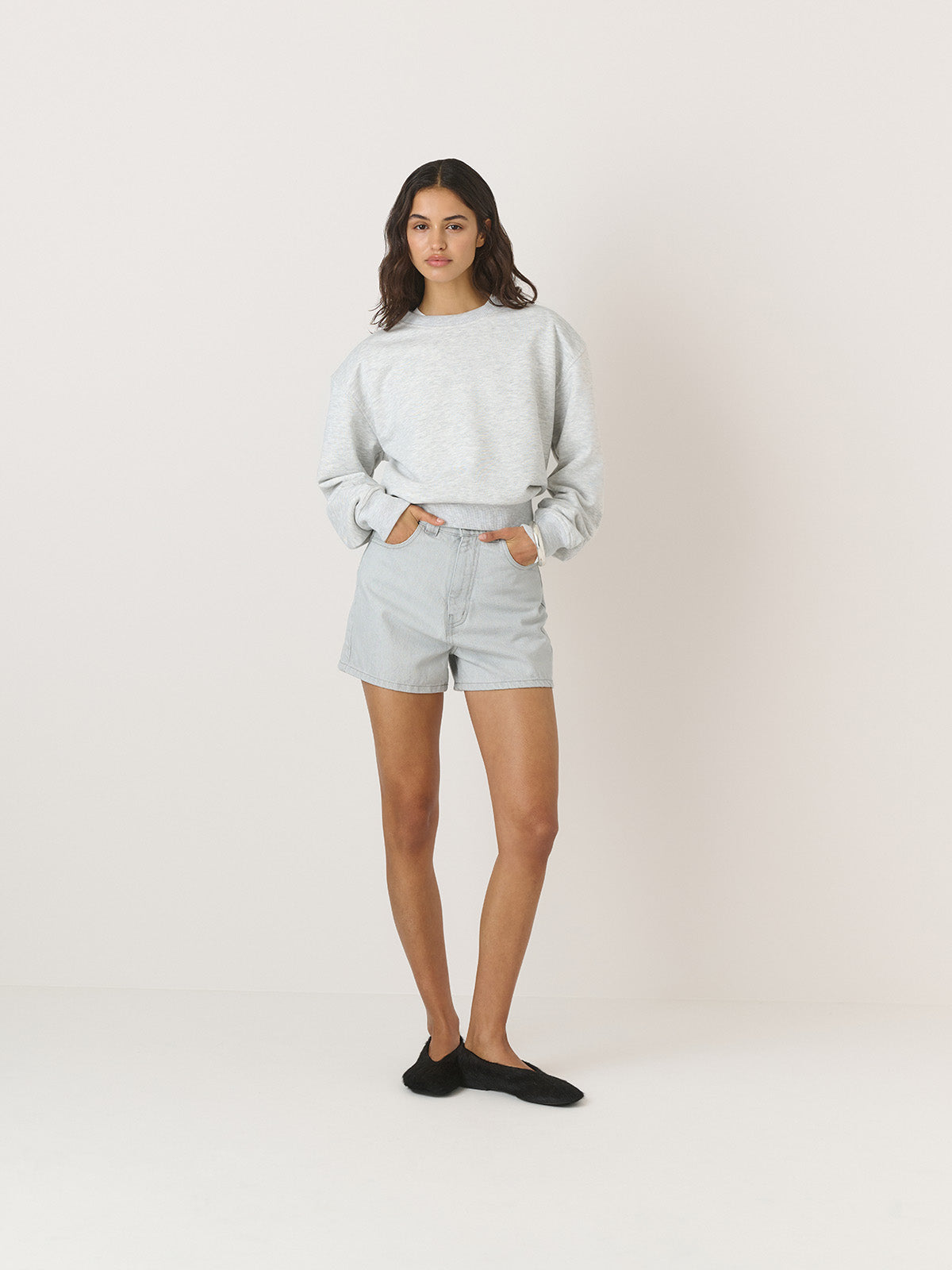 SZORTY JEANSOWE CARLINE GREY